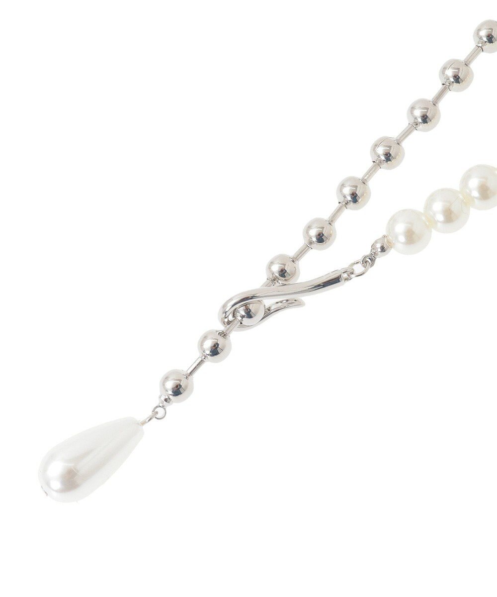 earth music&ecology パールフックボールチェーンネックレス 