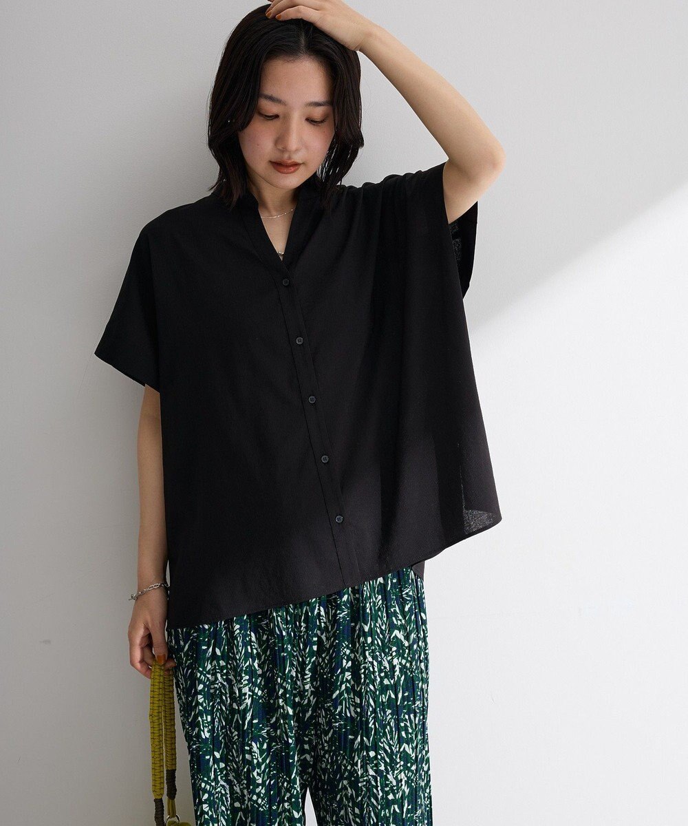 Green Parks 半袖シアースキッパーブラウス 