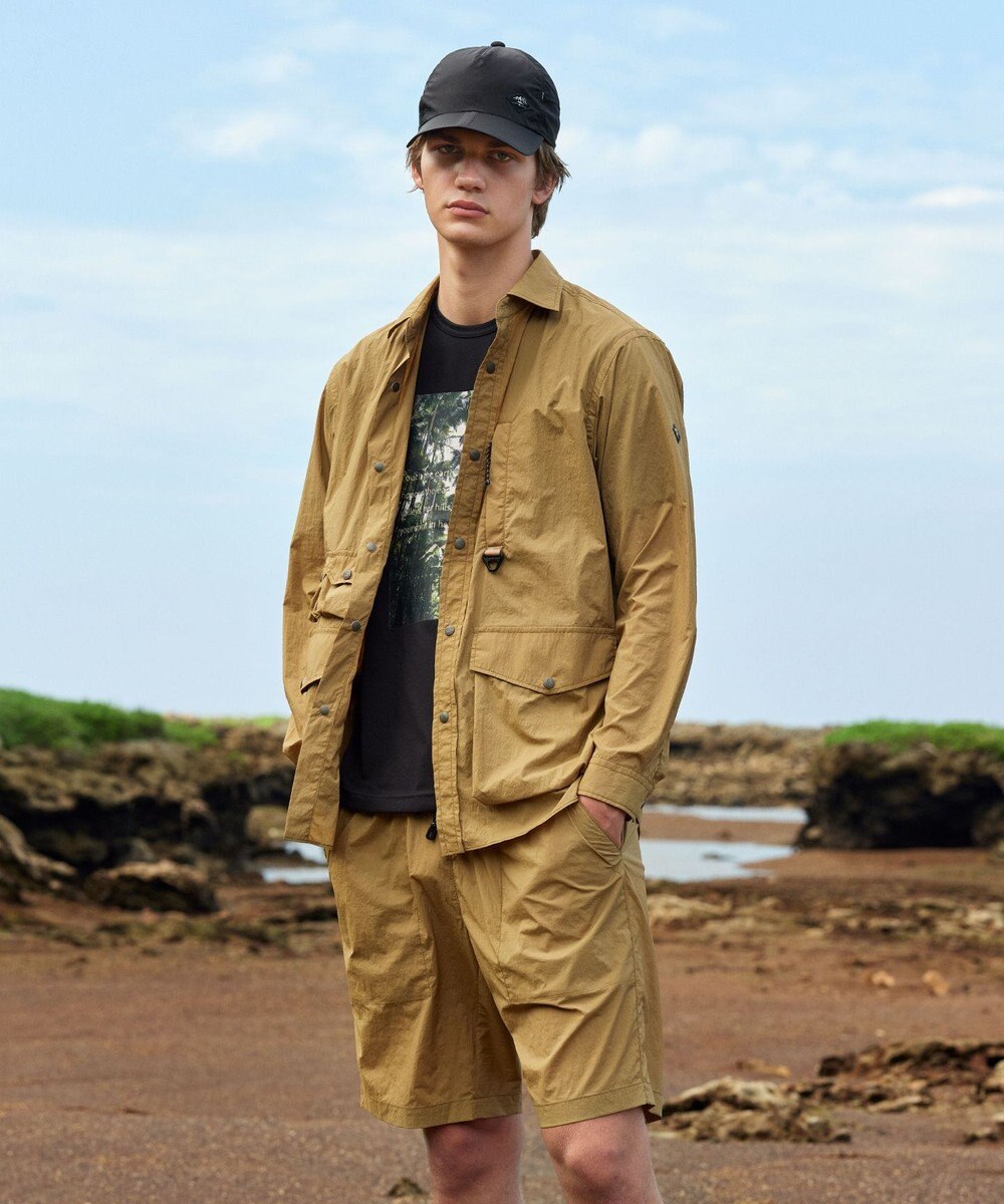 JOSEPH ABBOUD MOUNTAIN 【軽量/ストレッチ/ECO撥水】ライトワッシャーストレッチ アウトドア シャツ 