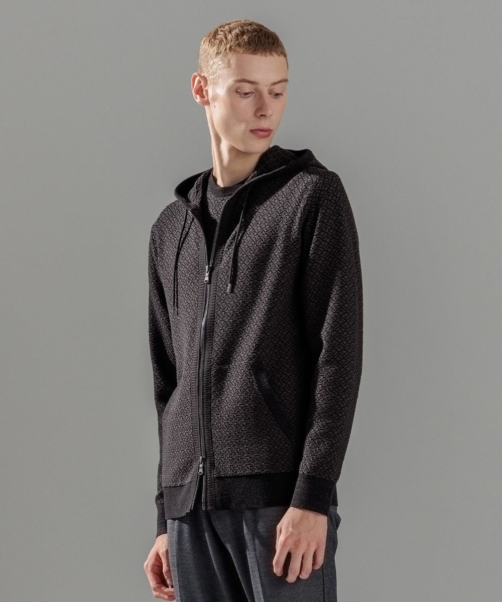 JOSEPH HOMME 【イージーケア】 ヴィスコースリンクス　ジップアップニットフーディー 