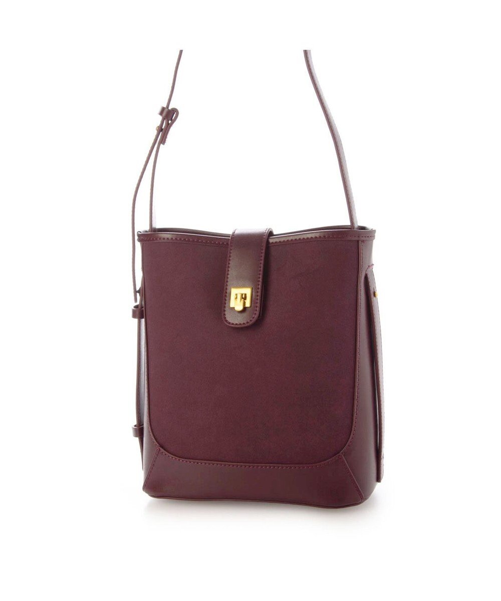 UNBILLION カシュカシュ cachecache / スエード調×スムースおこし金具ショルダーバッグ 