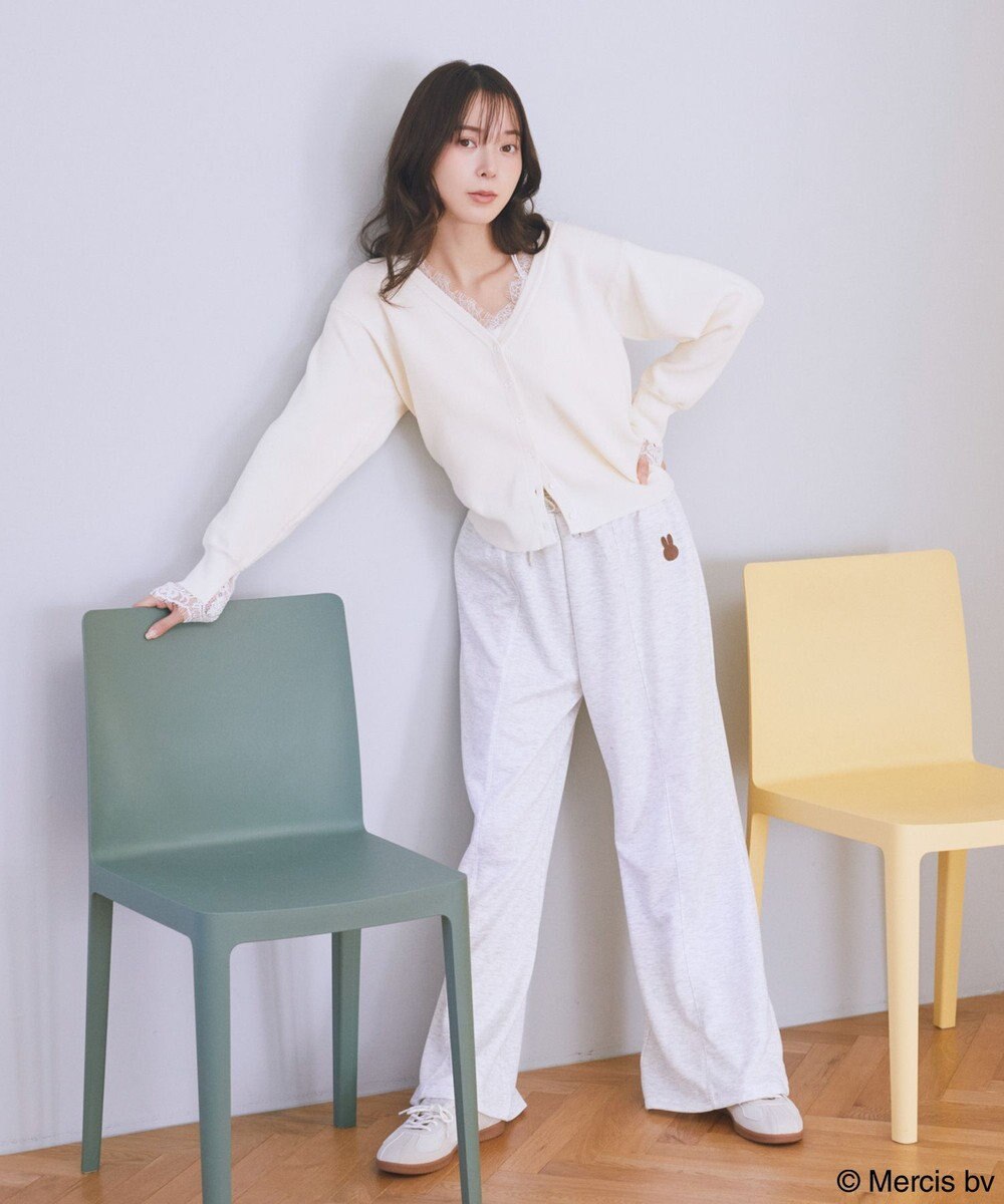 earth music&ecology 【予約】miffy/earth 刺繍スウェットパンツ 