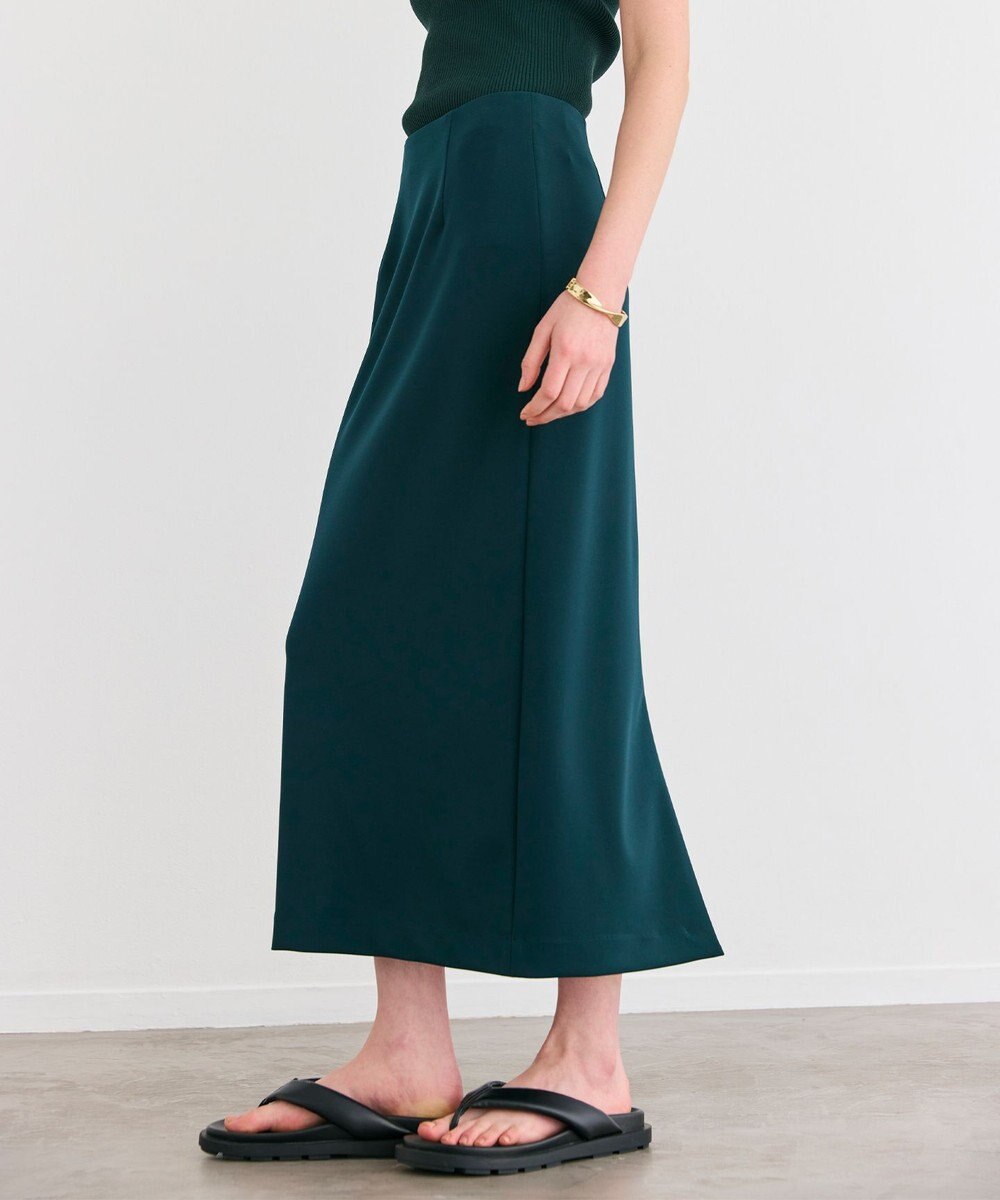 BEIGE， 【洗える】ALTHEA / ダンボールジャージーハイウエストIラインスカート 