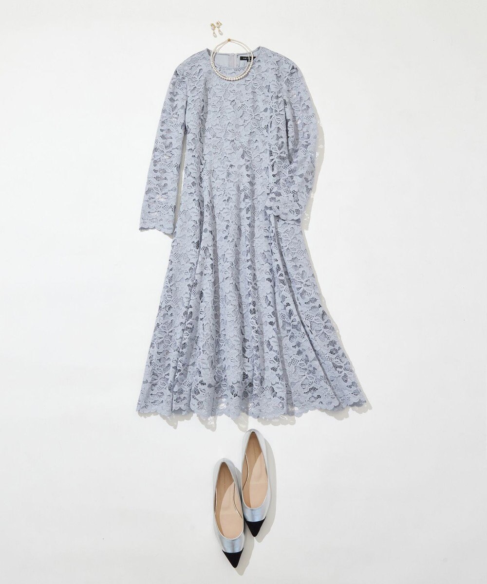 23区 L 【APPLAUDIR】ラッセルフラワーレース ドレス 