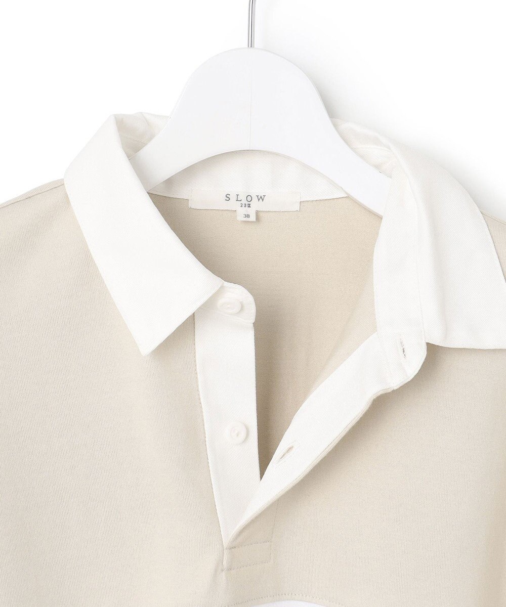 23区 【SLOW】コンパクトシングルジャージー ラガーシャツ 