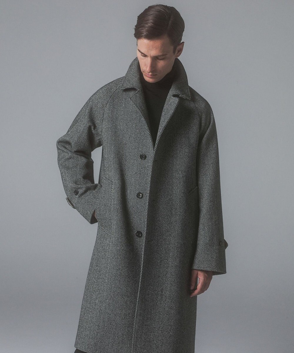 GOTAIRIKU 【山栄毛織】カントリーツイード ステンカラーコート 