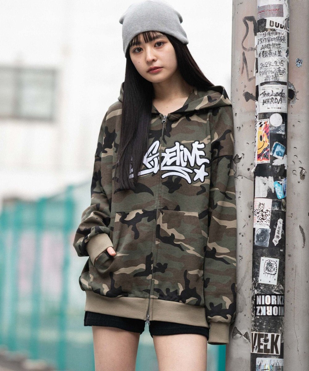 WEGO 【ユニセックス着用ITEM/SMLサイズ展開】グラフィックZIPパーカー 