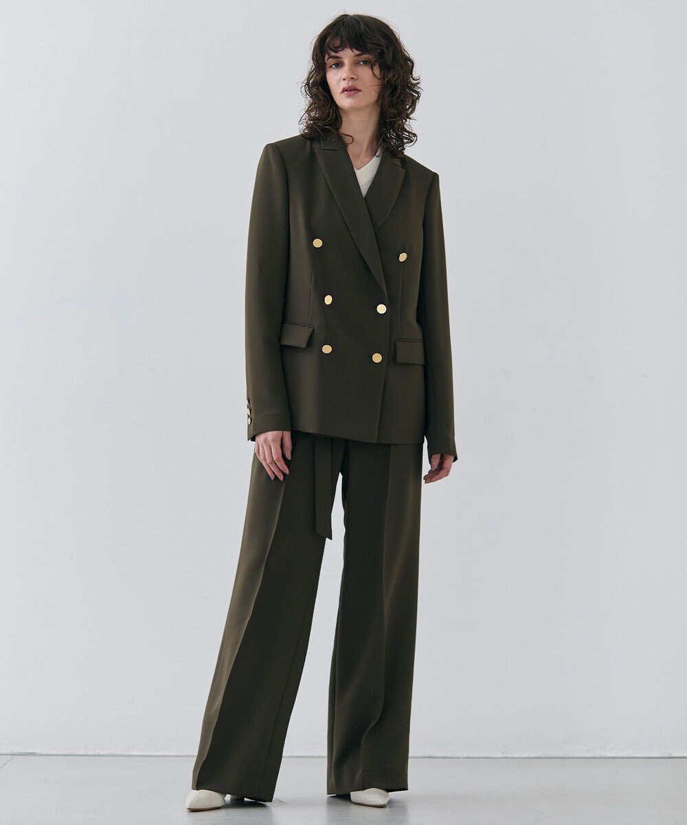 BEIGE， 【洗える・大人百花 春号掲載】JASMINE / ゴールドボタンダブルジャケット 