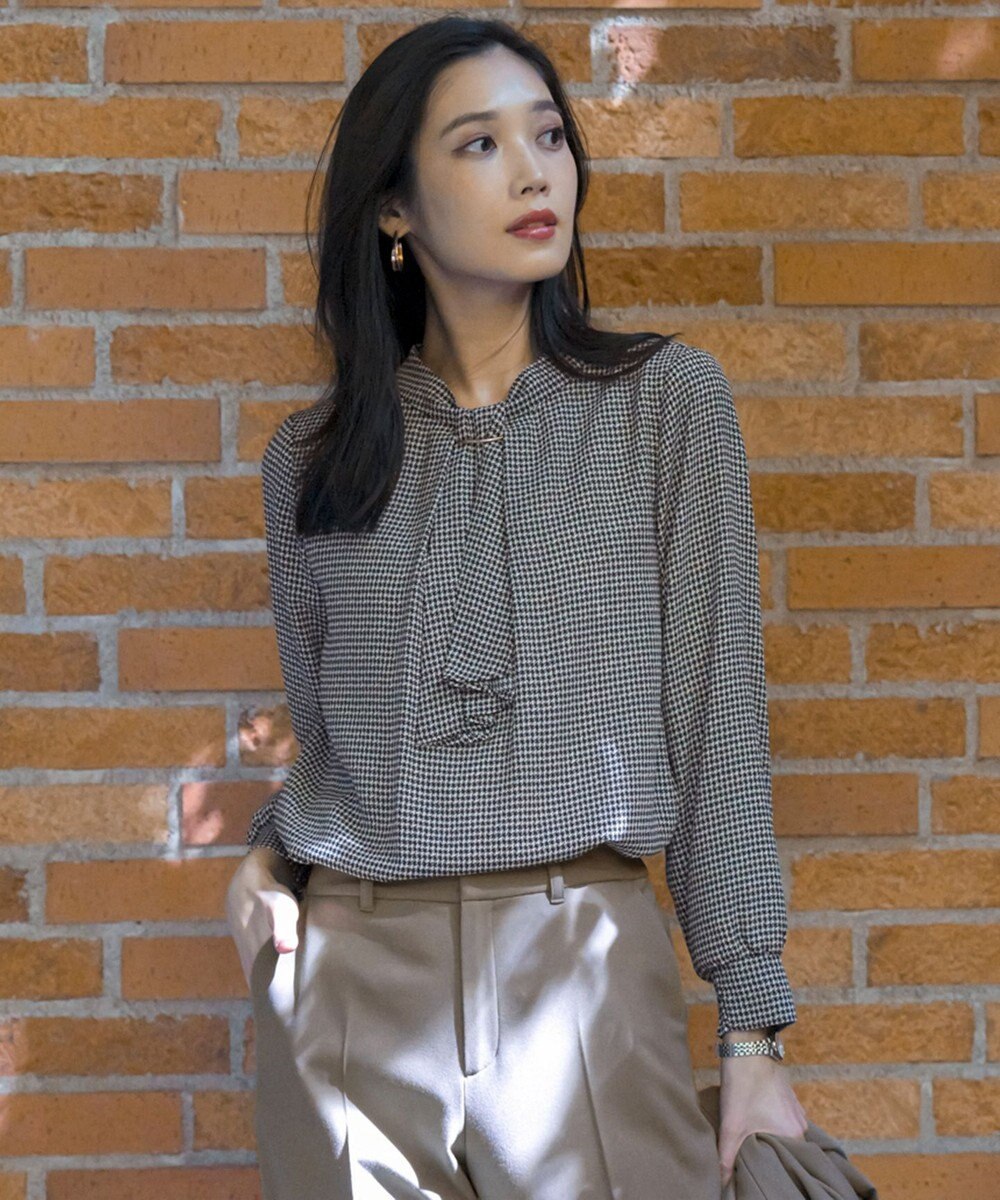 ANY SIS L 【4WAY・裏起毛】エニポカ ボウタイ ブラウス 