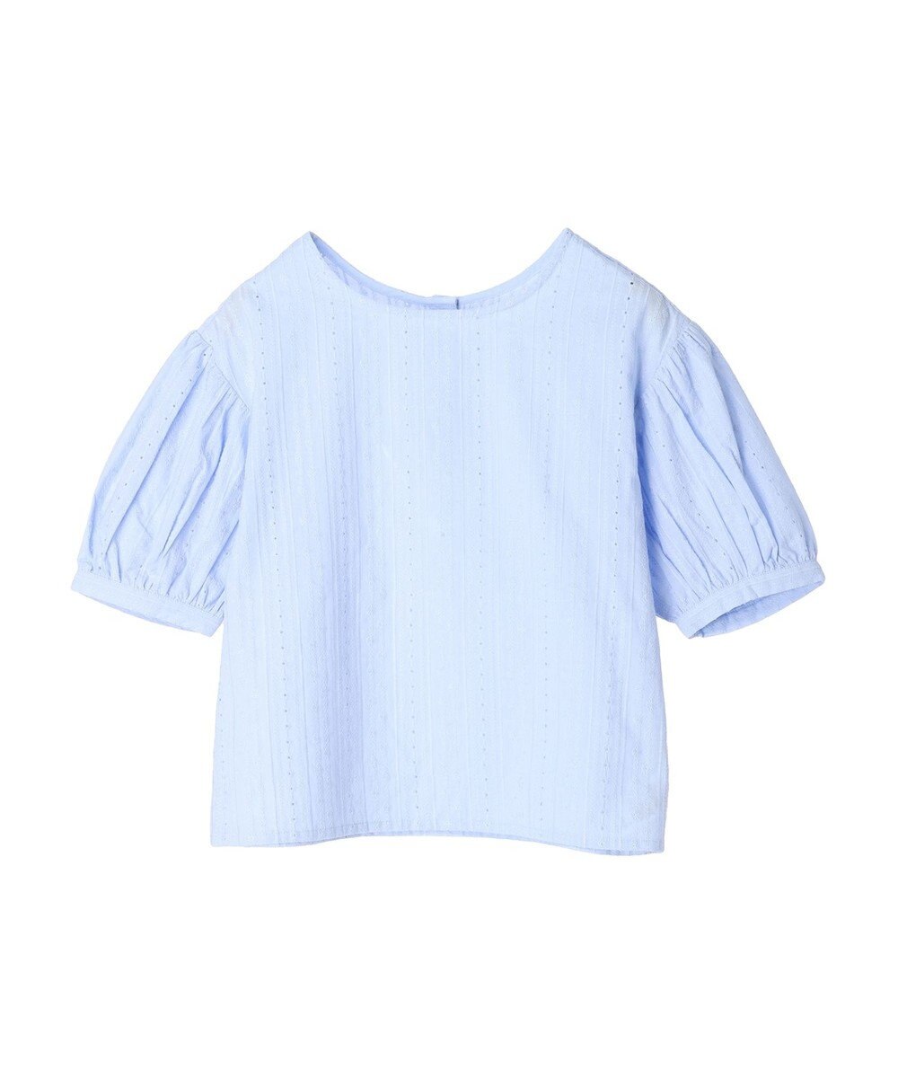 earth music&ecology 刺繍パフスリーブブラウス 