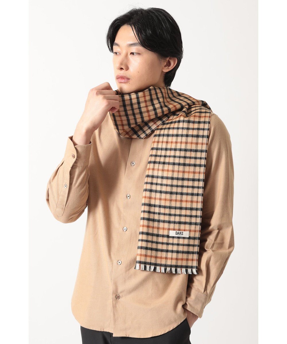 DAKS ハウスチェックシルクマフラー 
