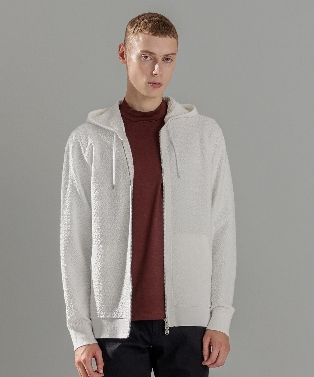 JOSEPH HOMME 【イージーケア】 ヴィスコースリンクス　ジップアップニットフーディー 