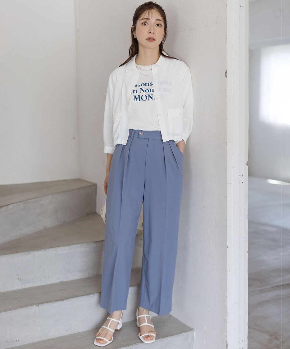 組曲 S 【綿100％】フロッキープリント Ｔシャツ 