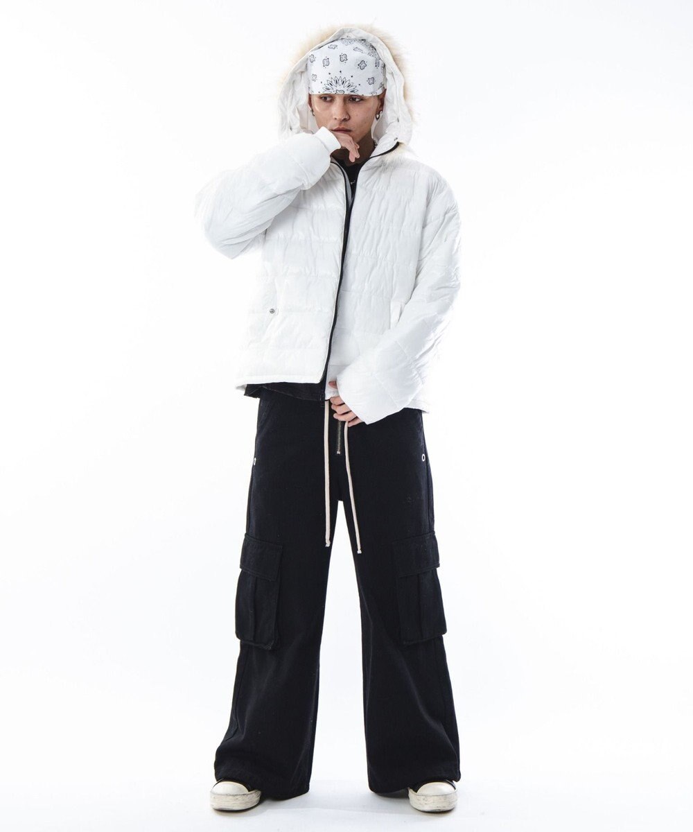 WEGO 【ユニセックス着用ITEM】2WAYシャイニーパファーフーディー 