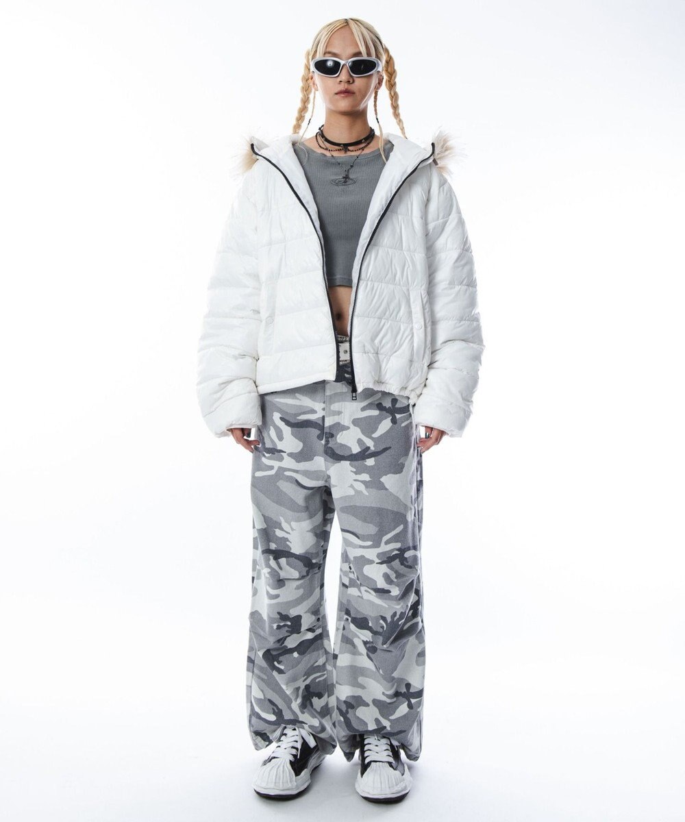 WEGO 【ユニセックス着用ITEM】2WAYシャイニーパファーフーディー 