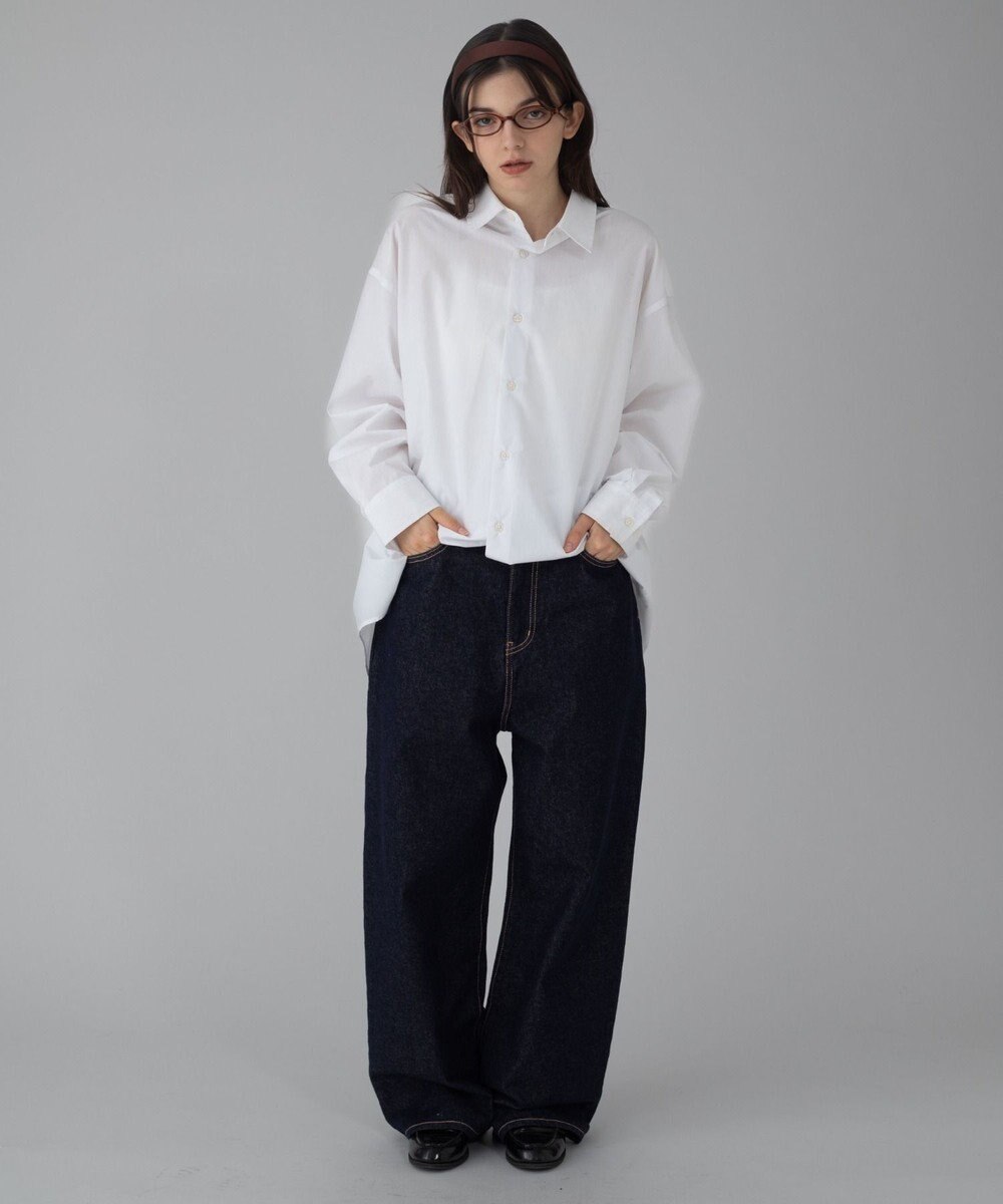 WEGO 【ユニセックス着用ITEM/SMLサイズ展開/ウエスト調整可】バギーデニムパンツ 