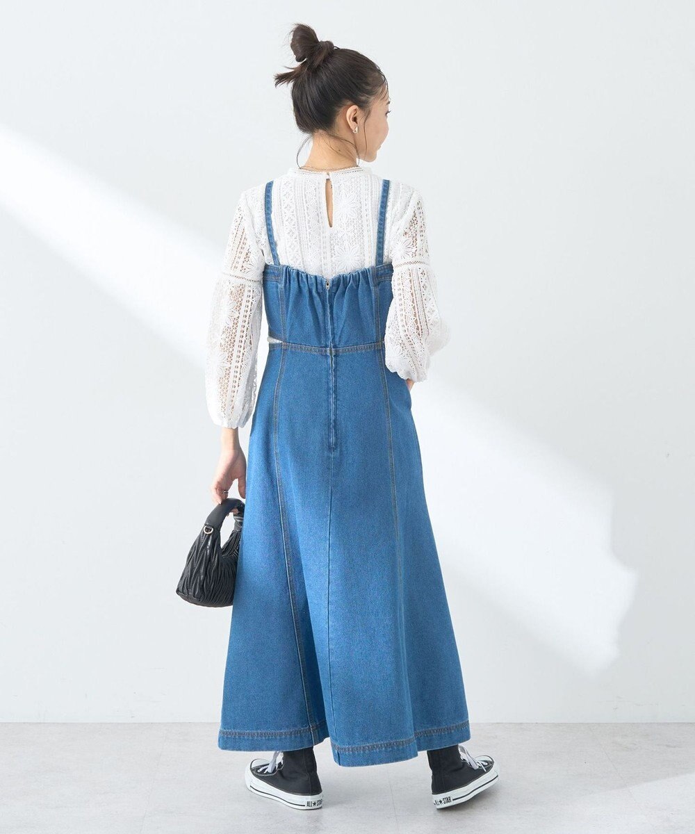 earth music&ecology サイドカットデニムキャミワンピース 