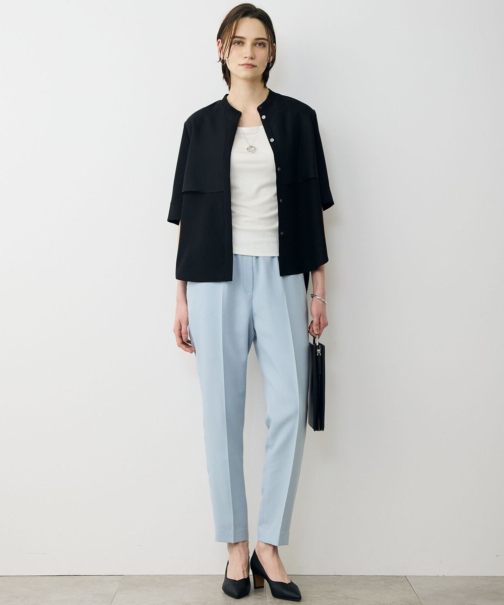 ICB L 【先行予約・WEB限定カラーあり】 FluidBackSatin バンドカラーシャツ 