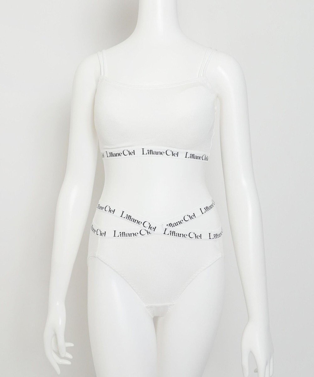 WEGO 【ブラトップ＆ショーツセット】Liliane　Ciel　ロゴテープ 