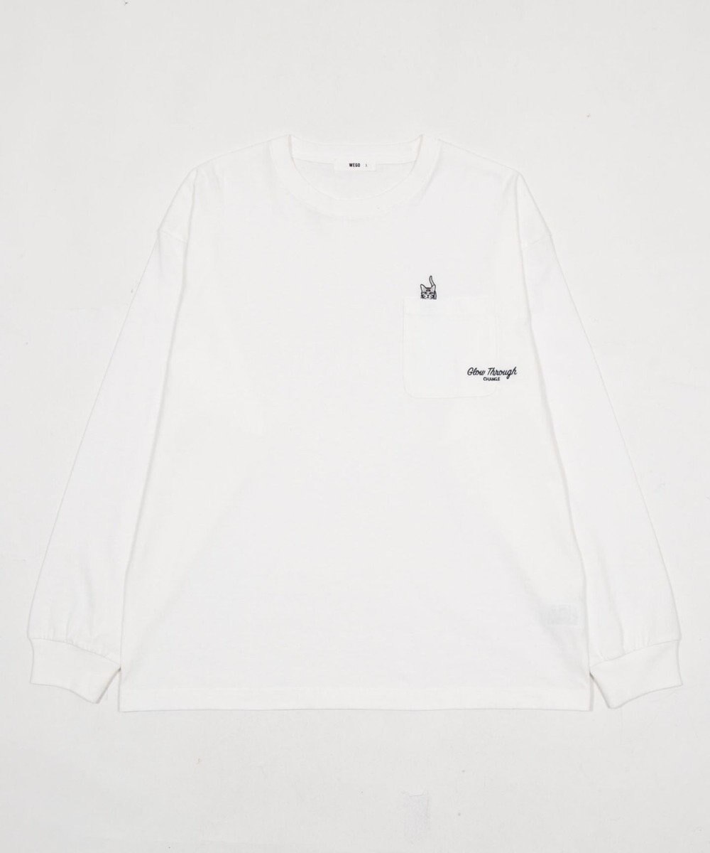 WEGO ポケット刺繍BIG　T（長袖） 