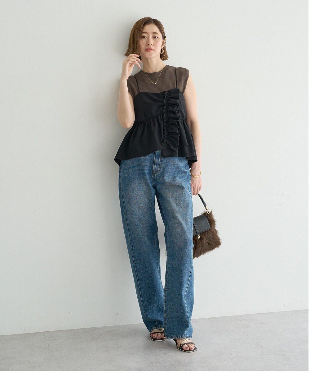 YECCA VECCA 【2点SET】ラッフルキャミセットニット 