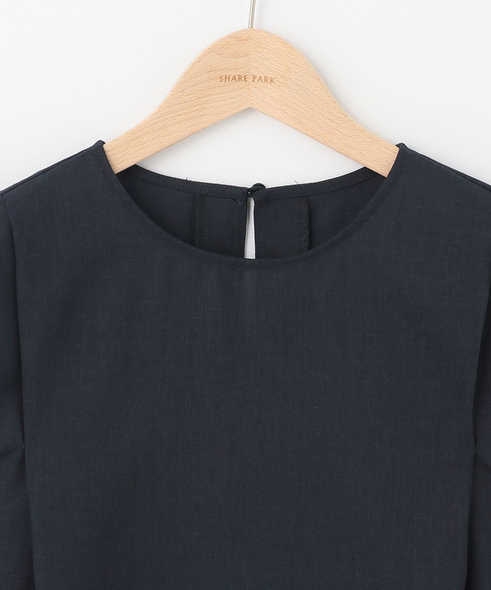 SHARE PARK LADIES 【洗える】ウォッシャブルリネン　ノースリブラウス 