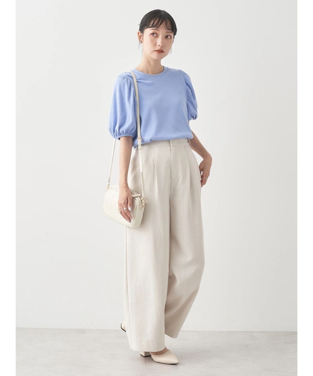 earth music&ecology パフスリーブプルオーバー 