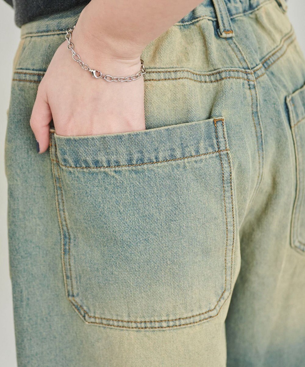 WEGO 【SMサイズ展開】ヴィンテージウォッシュデニムハーフパンツ 