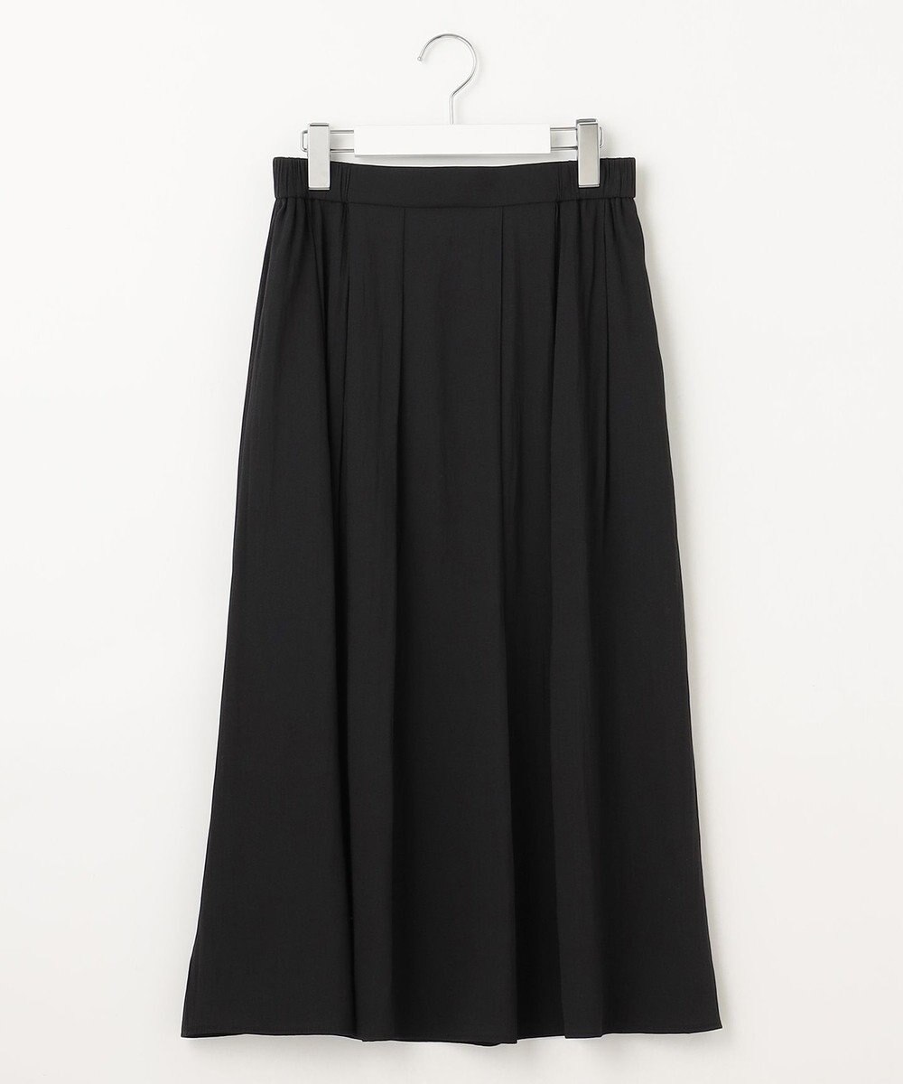 J.PRESS LADIES 【洗える】スプリットジョーゼット ランダムタック スカート 