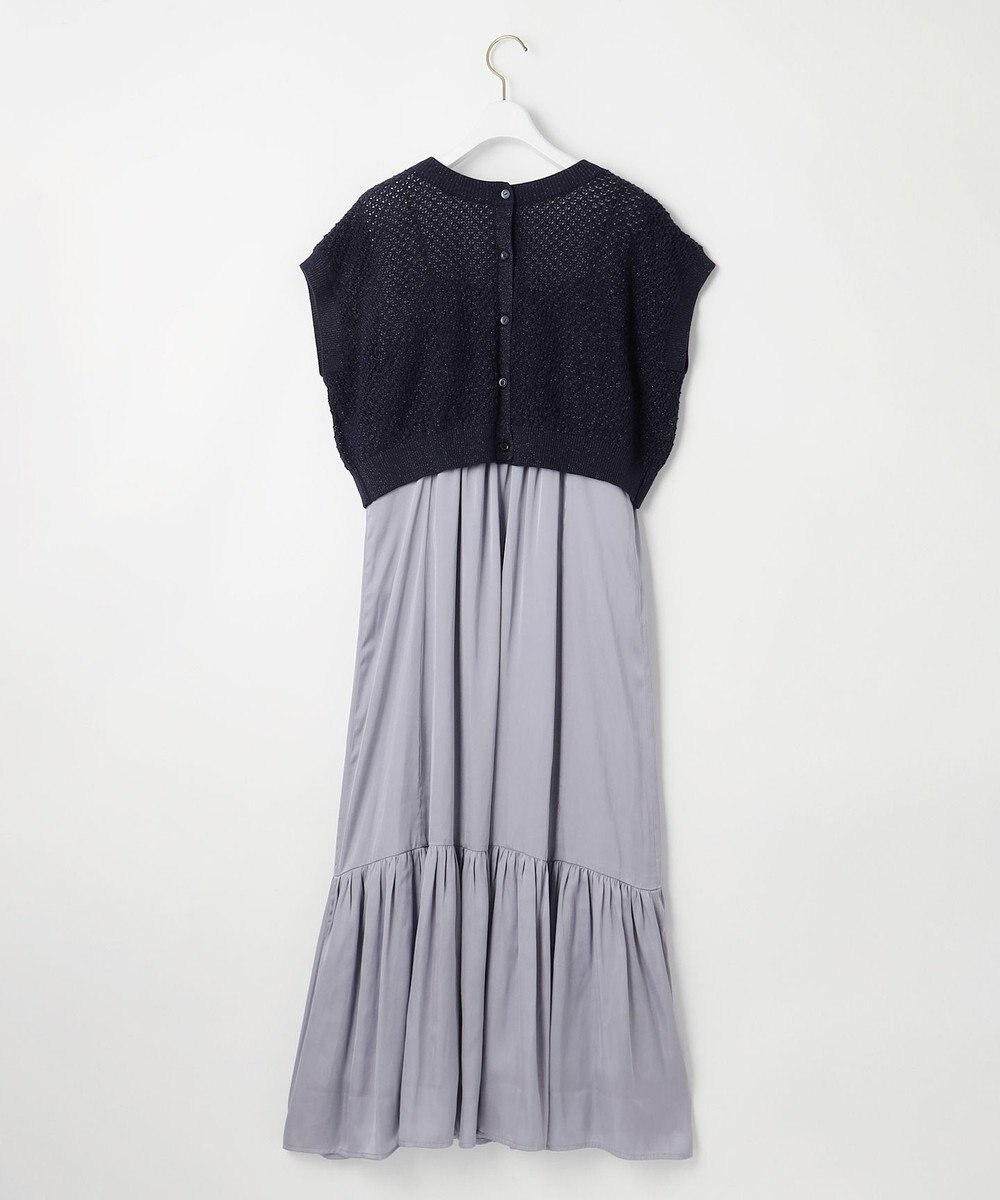 ANY SIS 【貴島明日香さんコラボ・3点セット】メッシュ ニット×キャミ ワンピース 