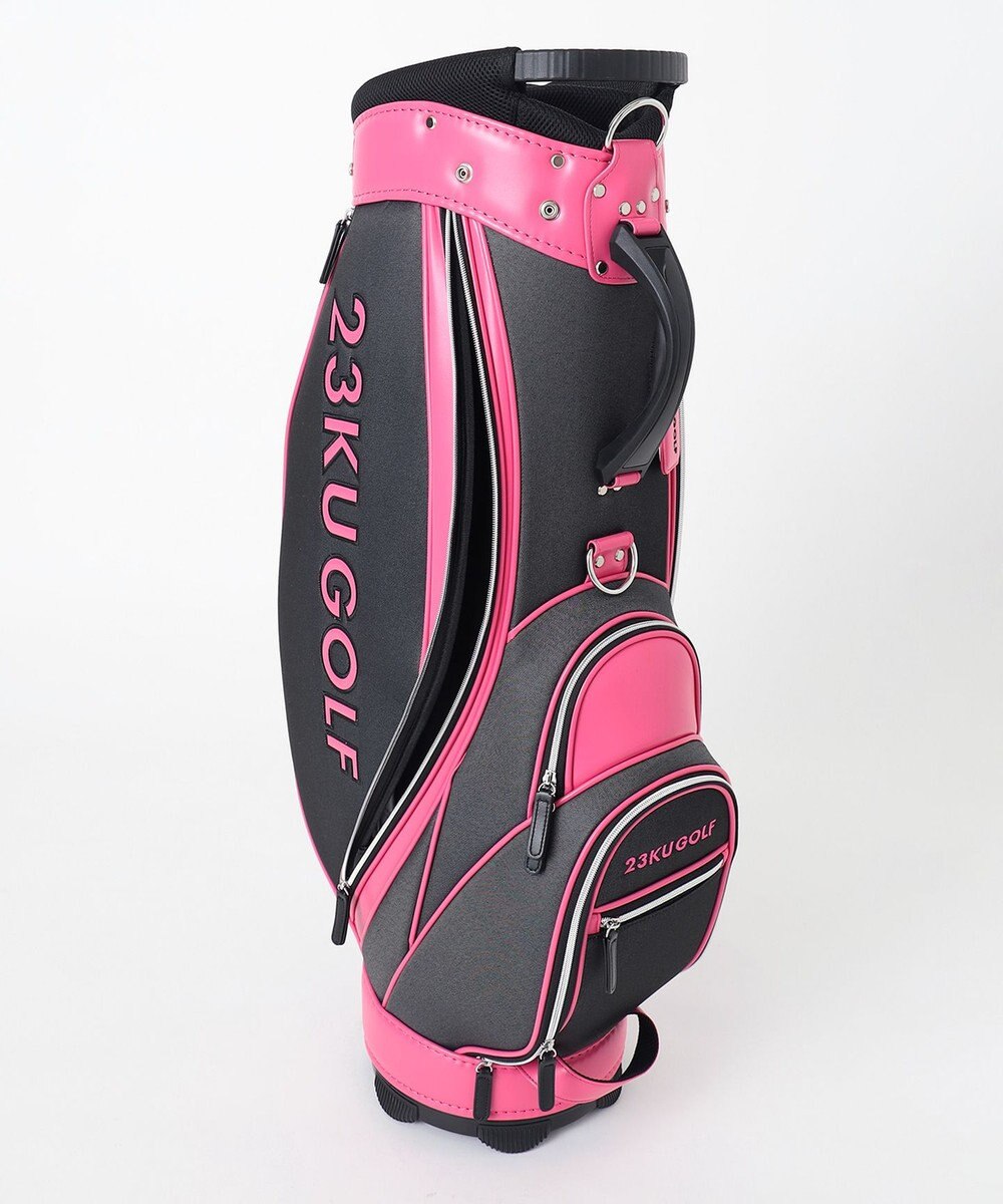 23区GOLF 【WOMEN】合皮×デニム調キャディバッグ 他と被らない 大人ピンクが初登場 