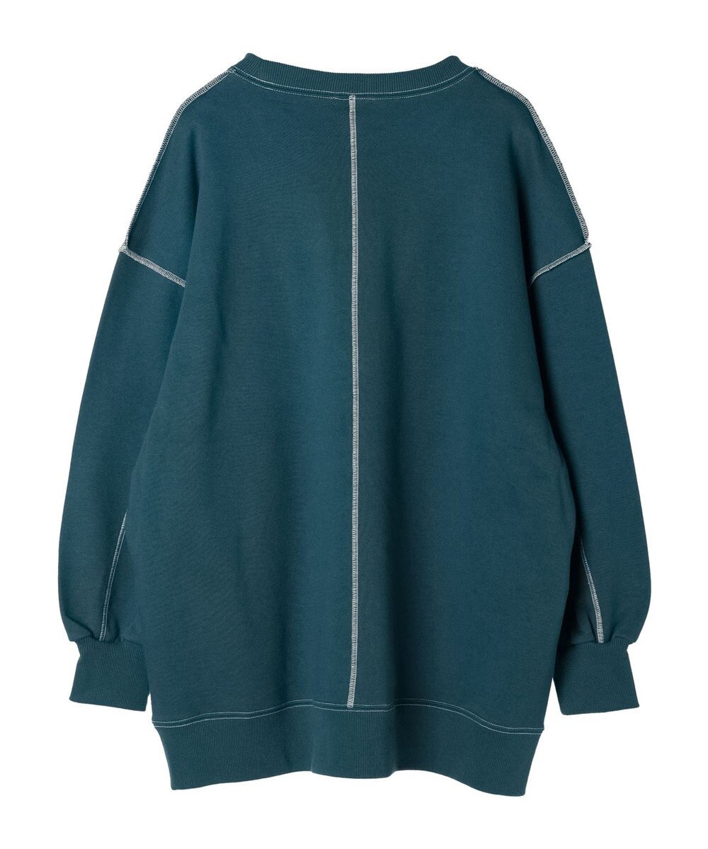 earth music&ecology 配色ルーズスウェット 