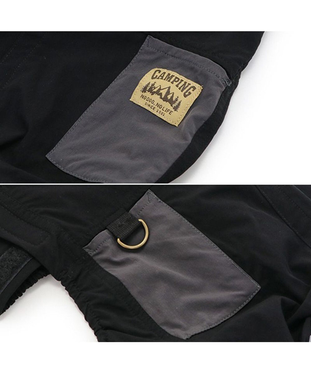 PET PARADISE ペットパラダイス オーバーオール ミリタリ ブラック 【小型犬】 