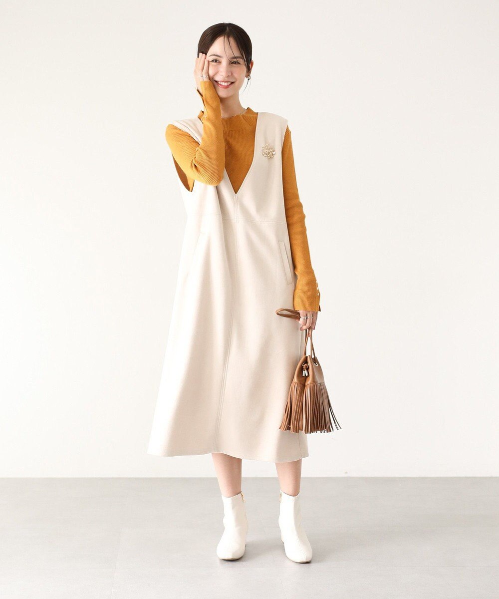 Green Parks なめらかタッチスウェード調ジャンパースカート 