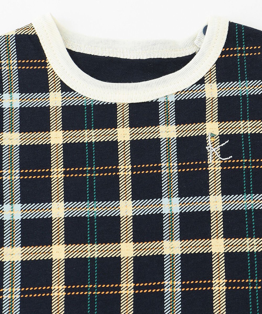 組曲 KIDS 【80-90cm】Check 半袖オーバーオール 