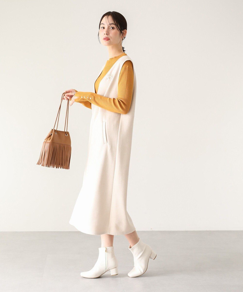 Green Parks なめらかタッチスウェード調ジャンパースカート 