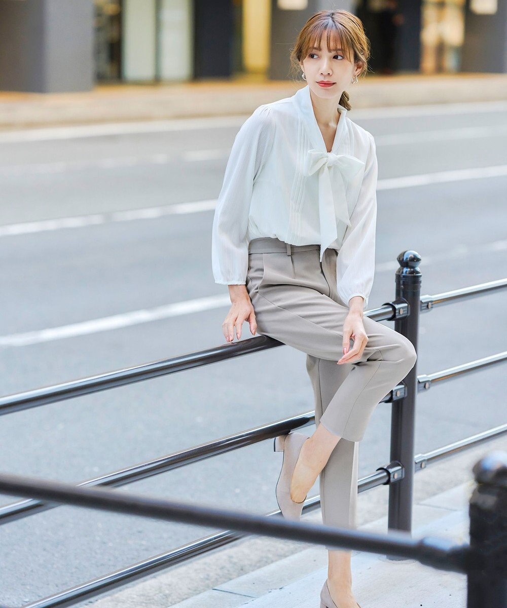 Tiaclasse L 【ダブルストレッチ・洗える】テーパードパンツ 