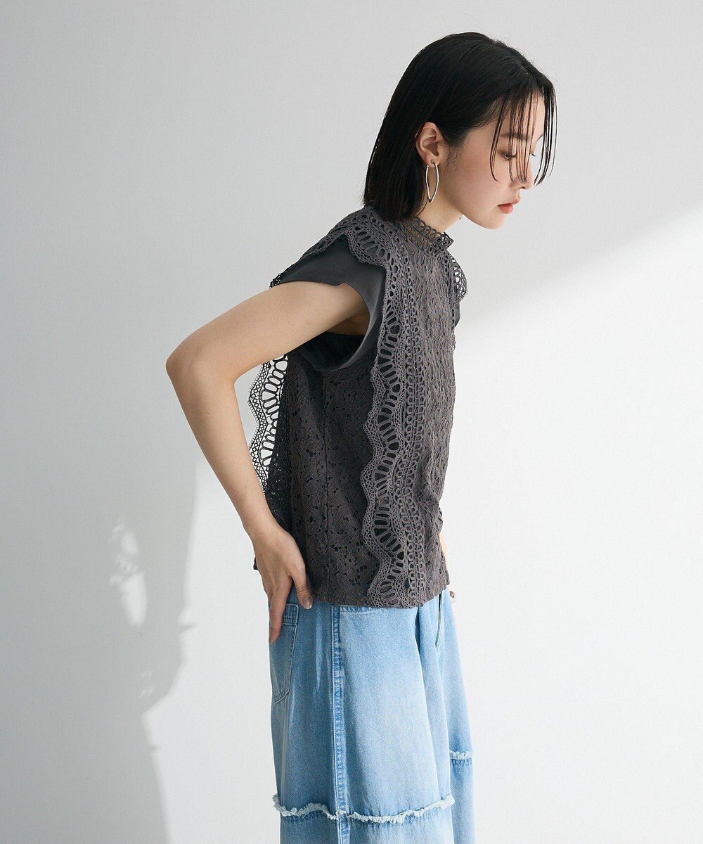 Green Parks ・Ｐｅｔｉｔ　Ｆｌｅｕｒ　フレンチレーシーブラウス 