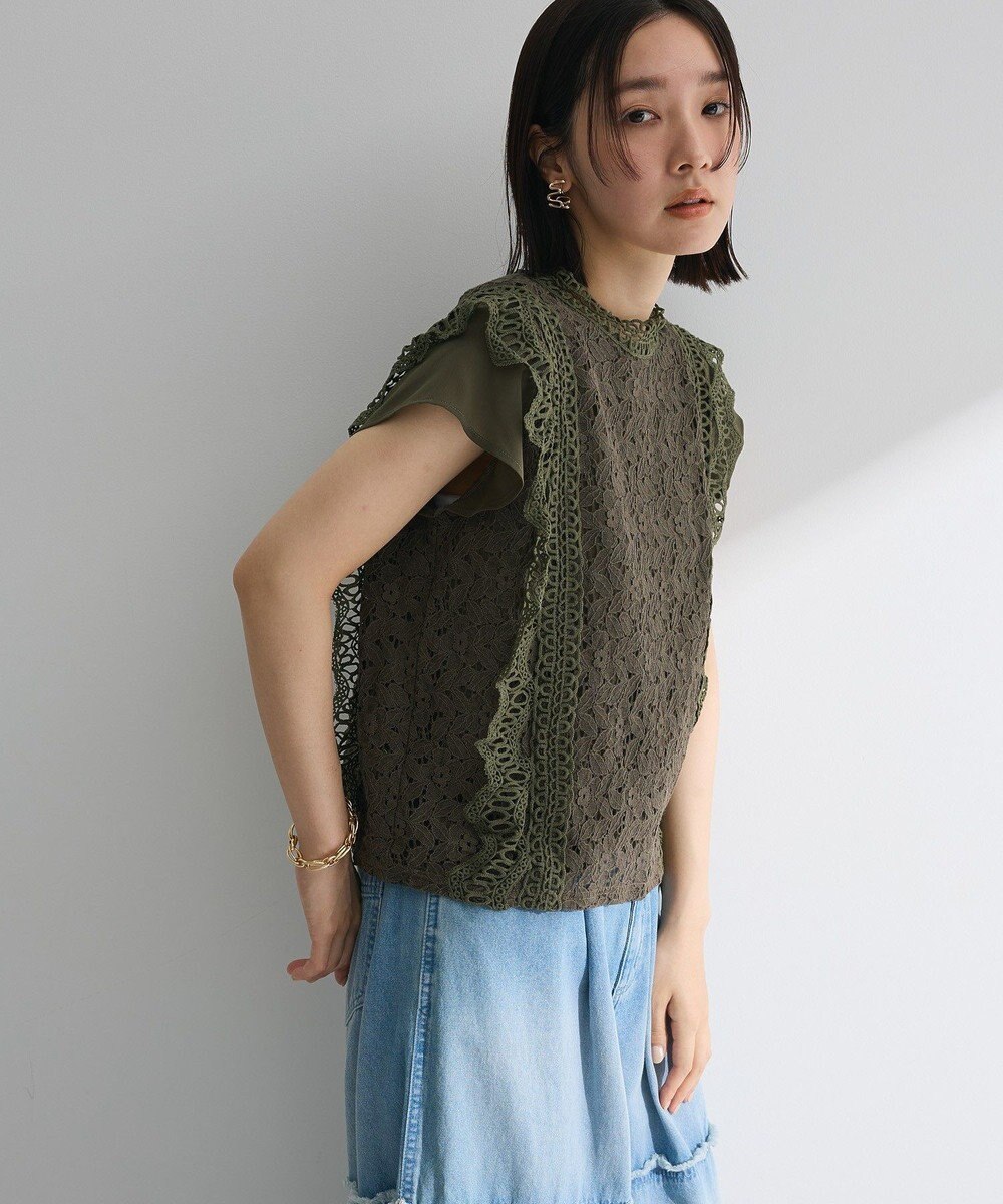 Green Parks ・Ｐｅｔｉｔ　Ｆｌｅｕｒ　フレンチレーシーブラウス 
