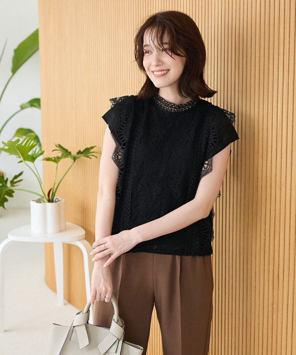 Green Parks ・Ｐｅｔｉｔ　Ｆｌｅｕｒ　フレンチレーシーブラウス 