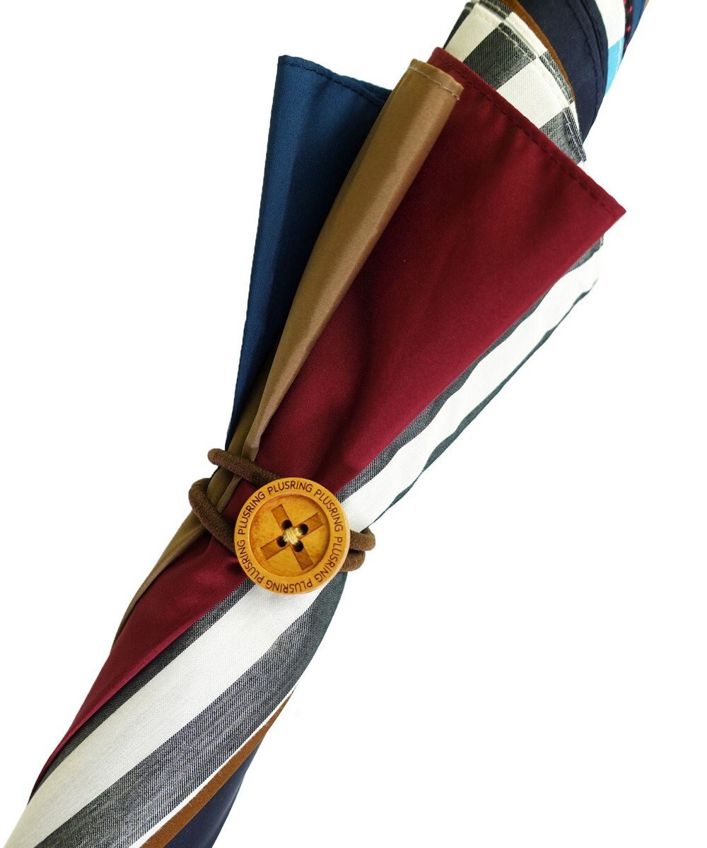 +RING レディース向け プラスリング 長傘 60cm BLK-STP T1352 