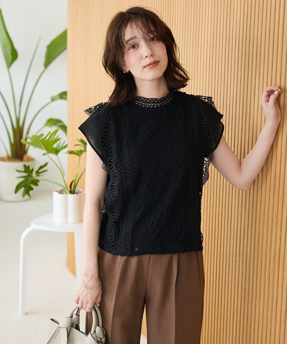 Green Parks ・Ｐｅｔｉｔ　Ｆｌｅｕｒ　フレンチレーシーブラウス 