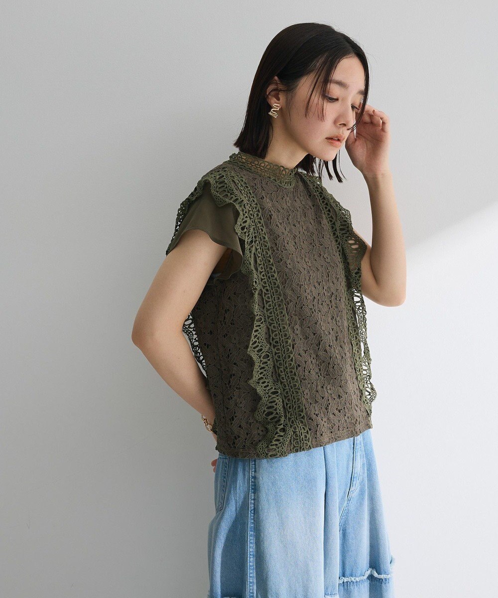 Green Parks ・Ｐｅｔｉｔ　Ｆｌｅｕｒ　フレンチレーシーブラウス 