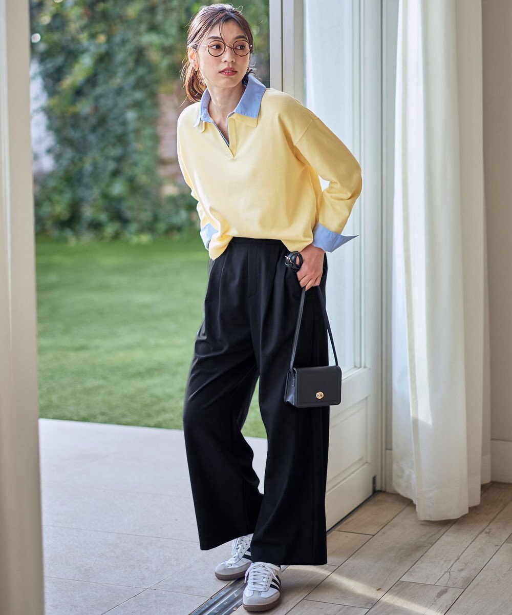 ANY ファブリックコンビスキッパーニット 