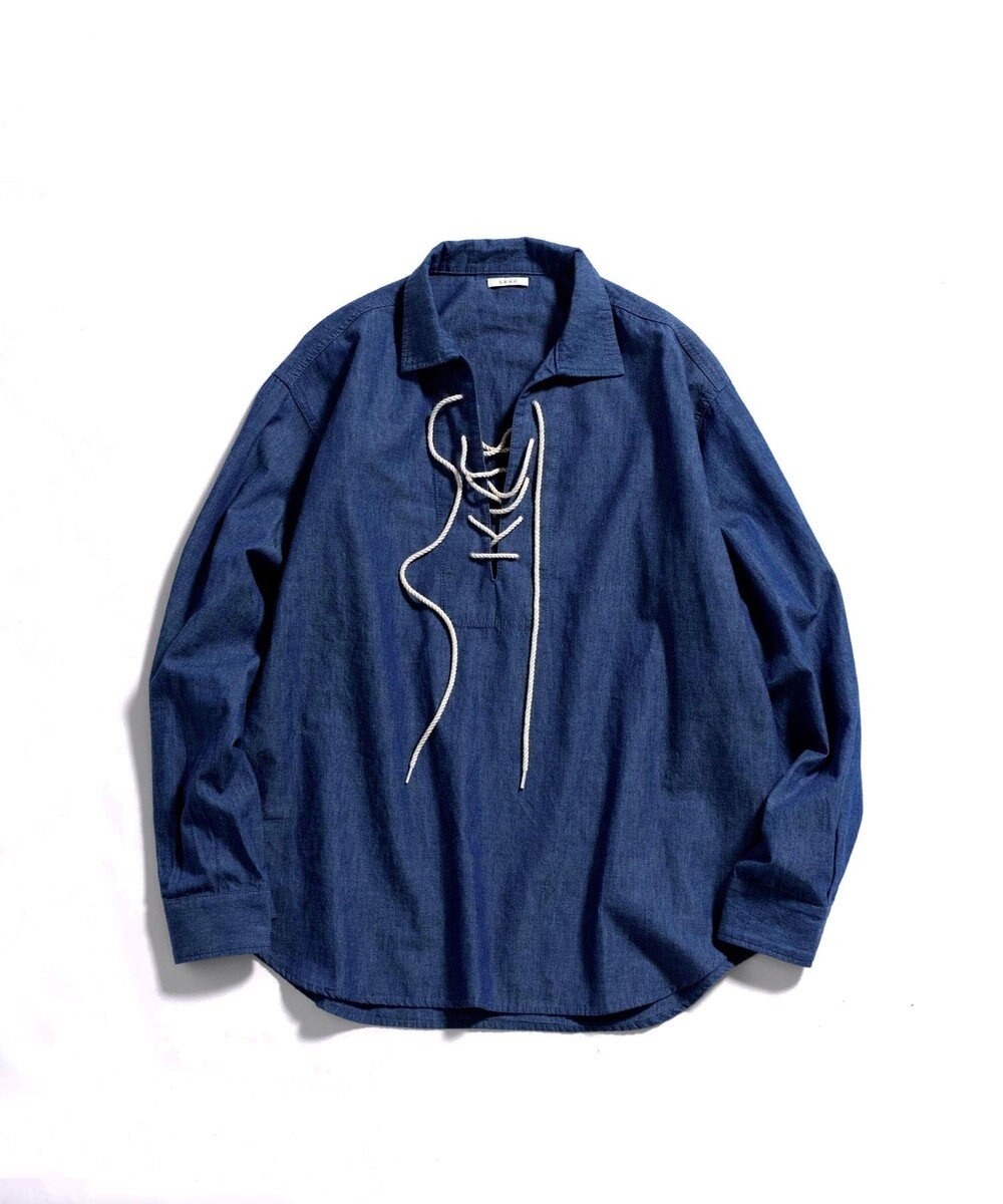 LENO CHAMBRAY PULLOVER / シャンブレーブラウス 