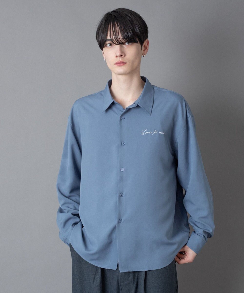 WEGO ワンポイントルーズシャツ（LS） 