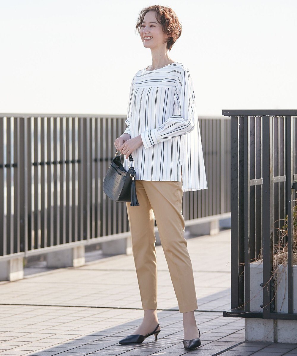 自由区 【XSサイズ～/洗える】SOMELOSシャーティング プルオーバーブラウス 