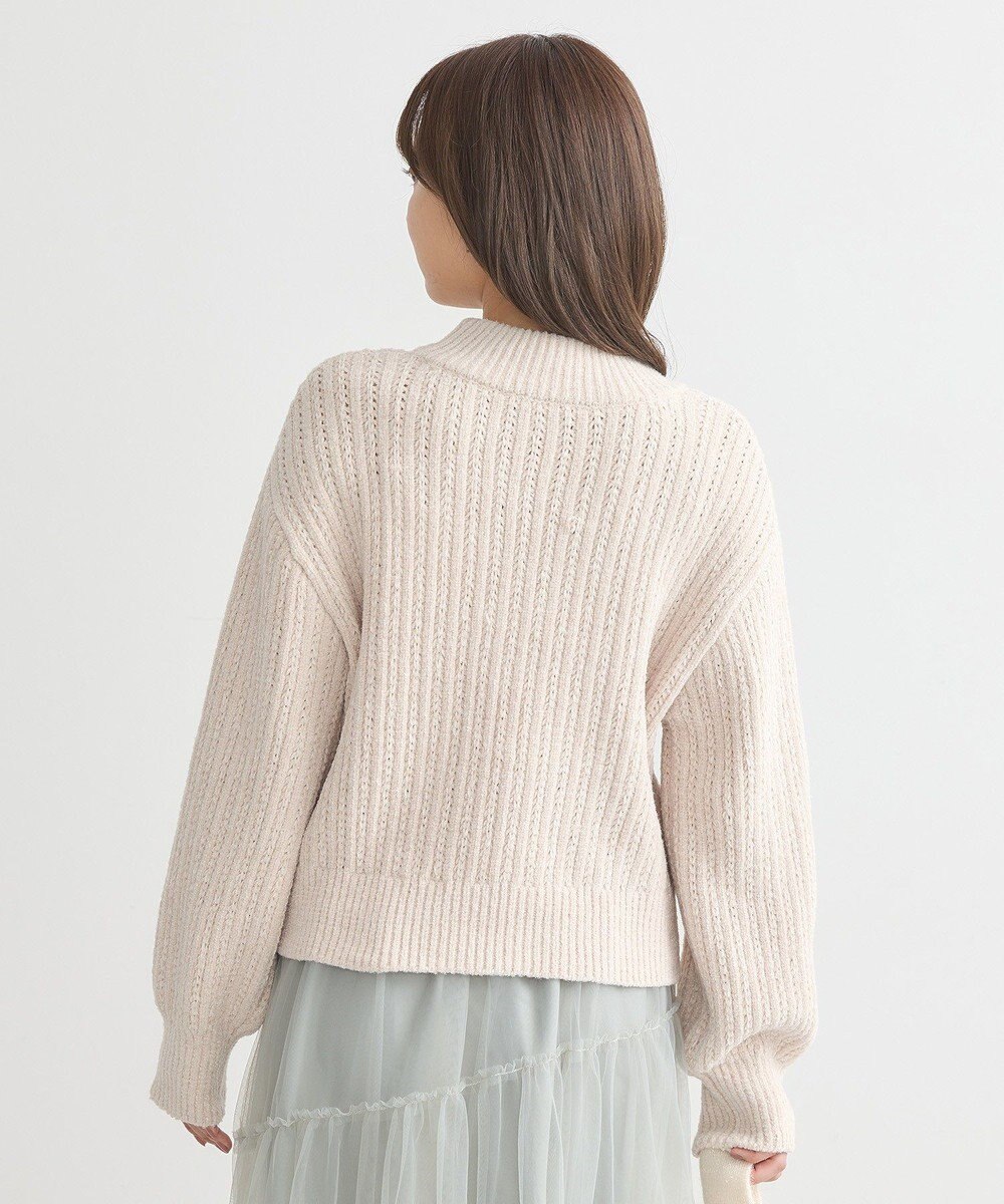 earth music&ecology 透かしベロアモールプルオーバー 