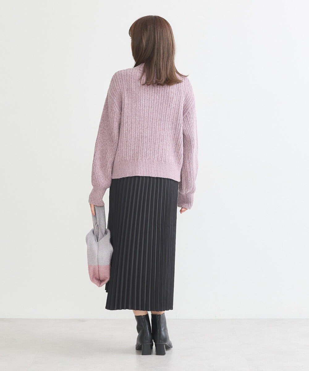 earth music&ecology 透かしベロアモールプルオーバー 