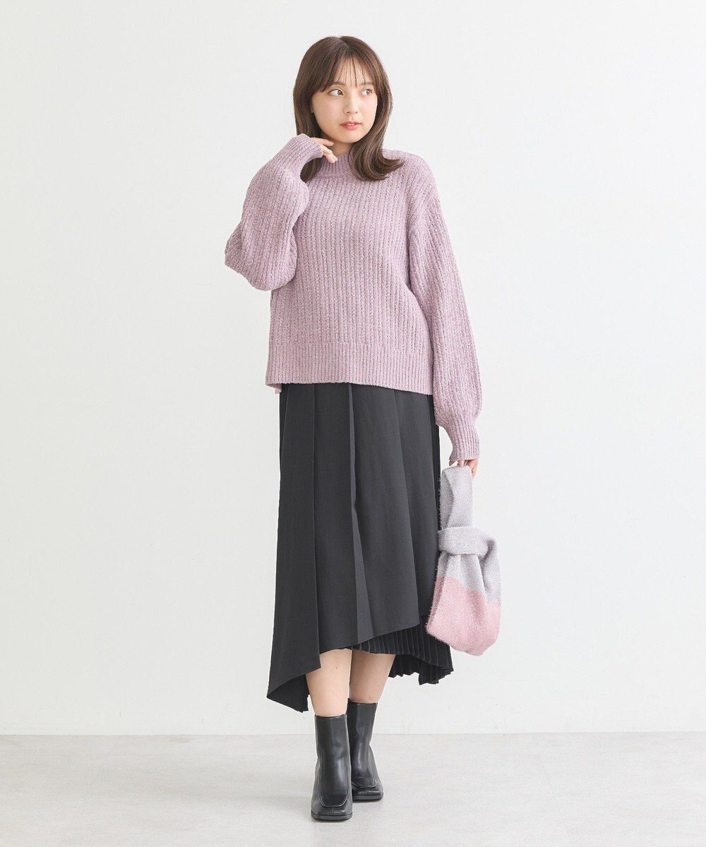 earth music&ecology 透かしベロアモールプルオーバー 